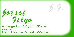 jozsef filyo business card